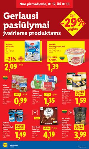LIDL maisto akcijų leidinys nuo sausio 12 d.