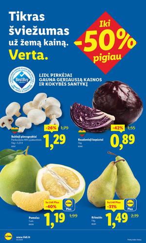 LIDL maisto akcijų leidinys nuo sausio 12 d.