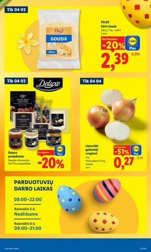 LIDL maisto akcijų leidinys nuo kovo 30 d.