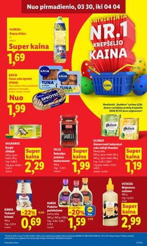 LIDL maisto akcijų leidinys nuo kovo 30 d.
