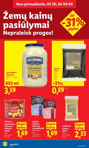 LIDL maisto akcijų leidinys nuo kovo 30 d.