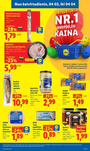 LIDL maisto akcijų leidinys nuo kovo 30 d.