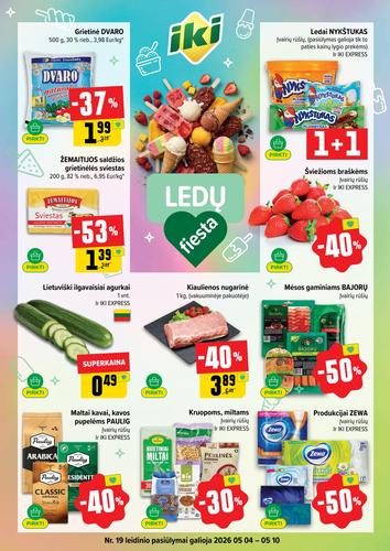 IKI akcijų leidinys Nr. 19 nuo gegužės 4 d.