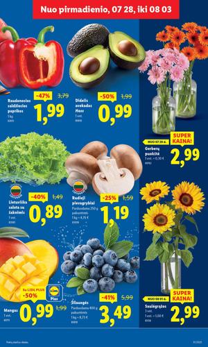 LIDL maisto akcijų leidinys nuo liepos 28 d.