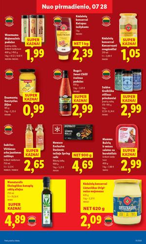 LIDL maisto akcijų leidinys nuo liepos 28 d.