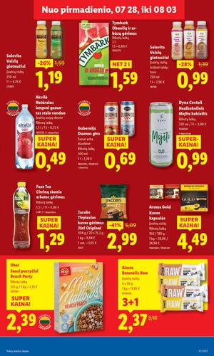 LIDL maisto akcijų leidinys nuo liepos 28 d.