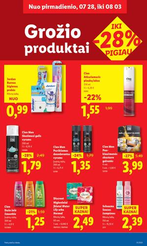 LIDL maisto akcijų leidinys nuo liepos 28 d.