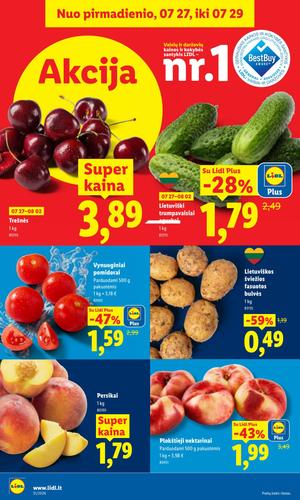 LIDL maisto akcijų leidinys nuo liepos 27 d.