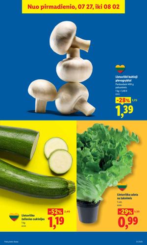 LIDL maisto akcijų leidinys nuo liepos 27 d.