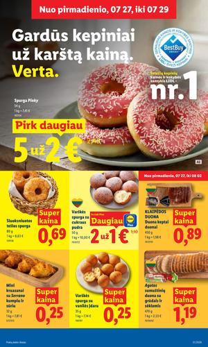 LIDL maisto akcijų leidinys nuo liepos 27 d.