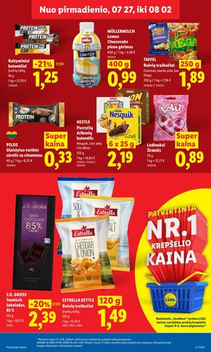 LIDL maisto akcijų leidinys nuo liepos 27 d.