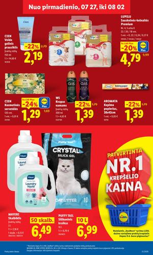 LIDL maisto akcijų leidinys nuo liepos 27 d.