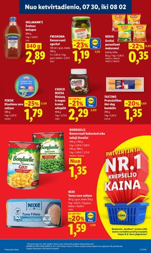 LIDL maisto akcijų leidinys nuo liepos 27 d.