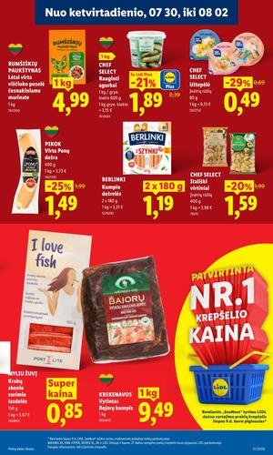 LIDL maisto akcijų leidinys nuo liepos 27 d.
