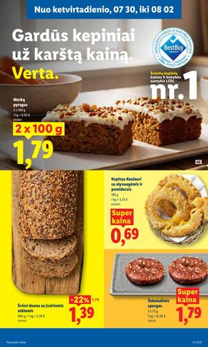 LIDL maisto akcijų leidinys nuo liepos 27 d.