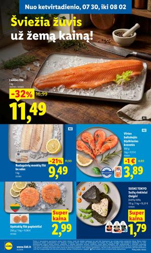 LIDL maisto akcijų leidinys nuo liepos 27 d.