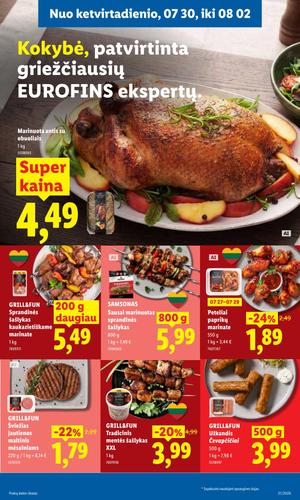 LIDL maisto akcijų leidinys nuo liepos 27 d.