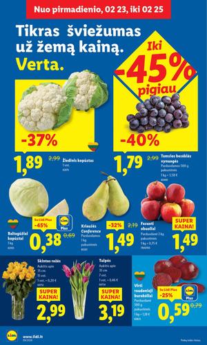 LIDL maisto akcijų leidinys nuo vasario 23 d.