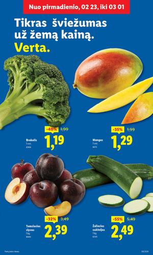 LIDL maisto akcijų leidinys nuo vasario 23 d.