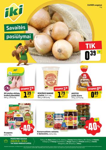 IKI akcijų leidinys "Specialūs pasiūlymai IKI parduotuvės klientams" nuo rugsėjo 28 d.