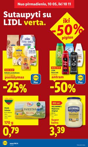 LIDL maisto akcijų leidinys nuo spalio 5 d.