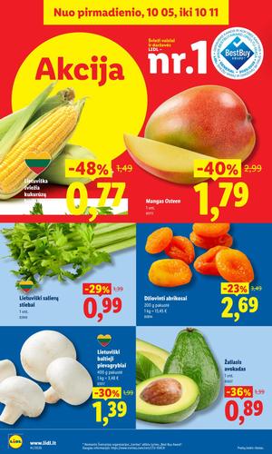 LIDL maisto akcijų leidinys nuo spalio 5 d.