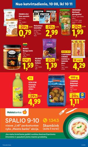 LIDL maisto akcijų leidinys nuo spalio 5 d.