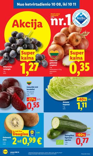 LIDL maisto akcijų leidinys nuo spalio 5 d.