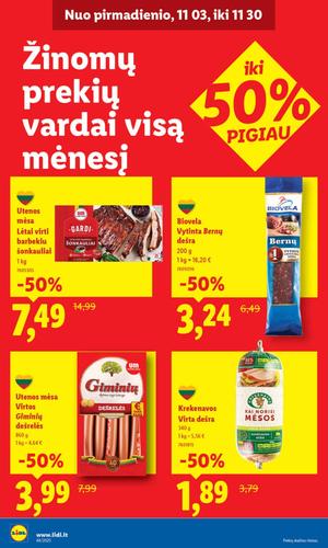 LIDL maisto akcijų leidinys nuo ketvirtadienio, lapkričio 27 d.
