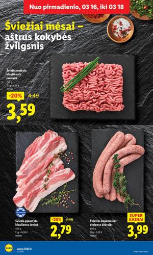 LIDL maisto akcijų leidinys nuo kovo 16 d.