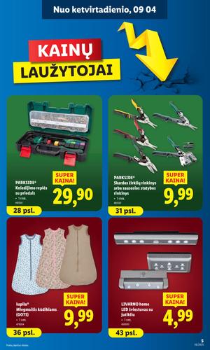 LIDL ne maisto prekių leidinys nuo rugsėjo 1 d.