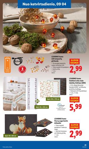 LIDL ne maisto prekių leidinys nuo rugsėjo 1 d.