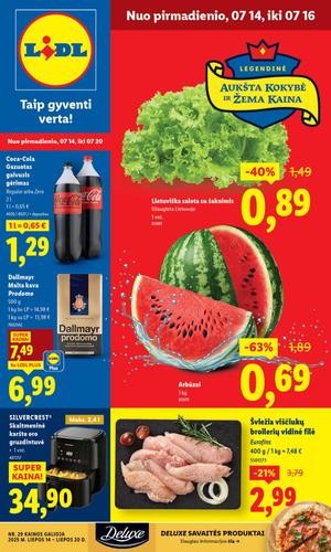 LIDL maisto akcijų leidinys nuo liepos 14 d.