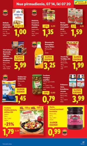 LIDL maisto akcijų leidinys nuo liepos 14 d.