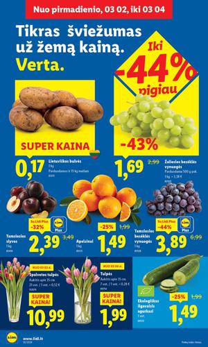 LIDL maisto akcijų leidinys nuo kovo 2 d.