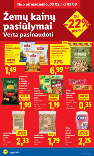 LIDL maisto akcijų leidinys nuo kovo 2 d.