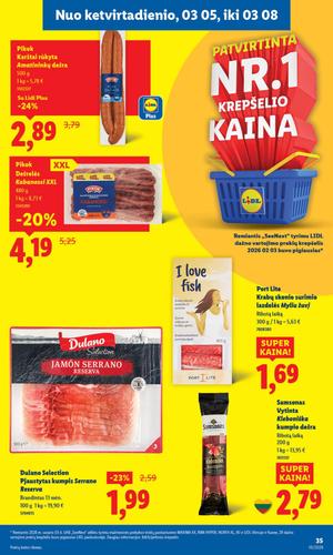 LIDL maisto akcijų leidinys nuo kovo 2 d.