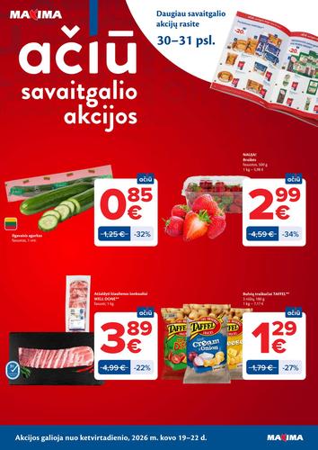 MAXIMA akcijų leidinys "AČIŪ akcijų  Nr. 12" nuo kovo 17 d.