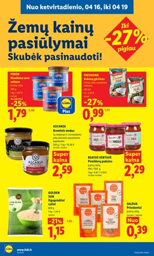 LIDL maisto akcijų leidinys nuo balandžio 13 d.