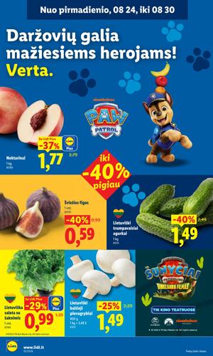 LIDL maisto akcijų leidinys nuo rugpjūčio 24 d.