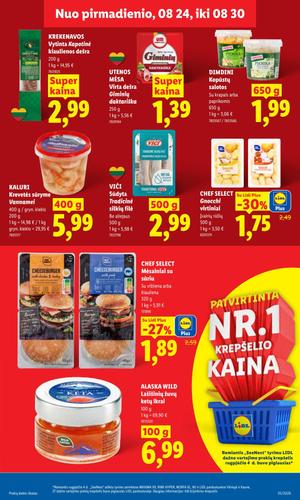LIDL maisto akcijų leidinys nuo rugpjūčio 24 d.