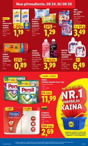 LIDL maisto akcijų leidinys nuo rugpjūčio 24 d.