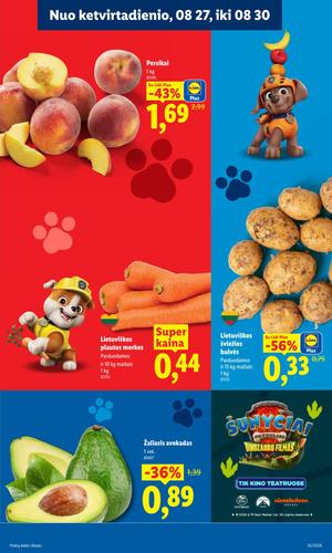 LIDL maisto akcijų leidinys nuo rugpjūčio 24 d.