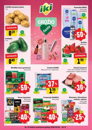 IKI akcijų leidinys "IKI Kainų leidinys Nr. 15" nuo balandžio 6 d.
