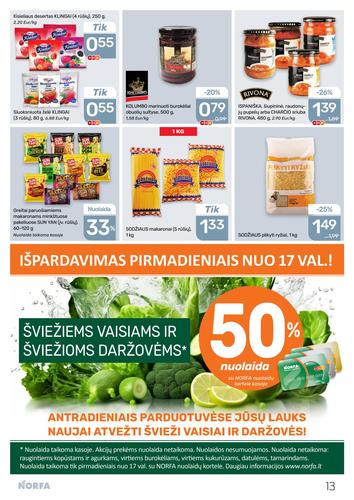 NORFA akcijų leidinys Nr. 17 nuo rugpjūčio 20 d.