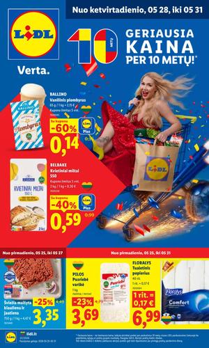 LIDL maisto akcijų leidinys nuo gegužės 25 d.