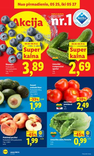 LIDL maisto akcijų leidinys nuo gegužės 25 d.