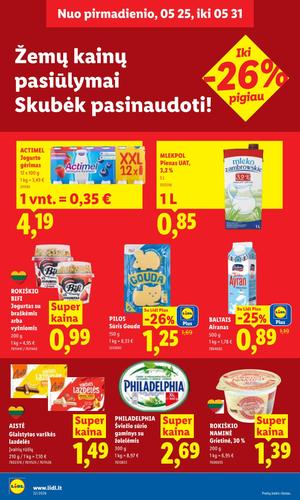 LIDL maisto akcijų leidinys nuo gegužės 25 d.