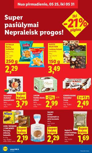 LIDL maisto akcijų leidinys nuo gegužės 25 d.