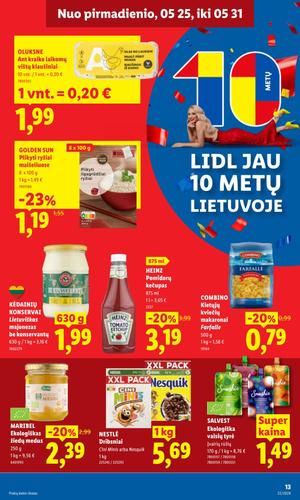 LIDL maisto akcijų leidinys nuo gegužės 25 d.